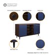 Duane Sideboard made from Engineered Wood in Dark Brown and Navy Blue
