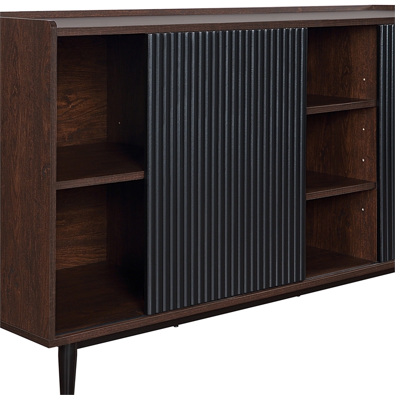 Duane Sideboard made from Engineered Wood in Dark Brown and Black