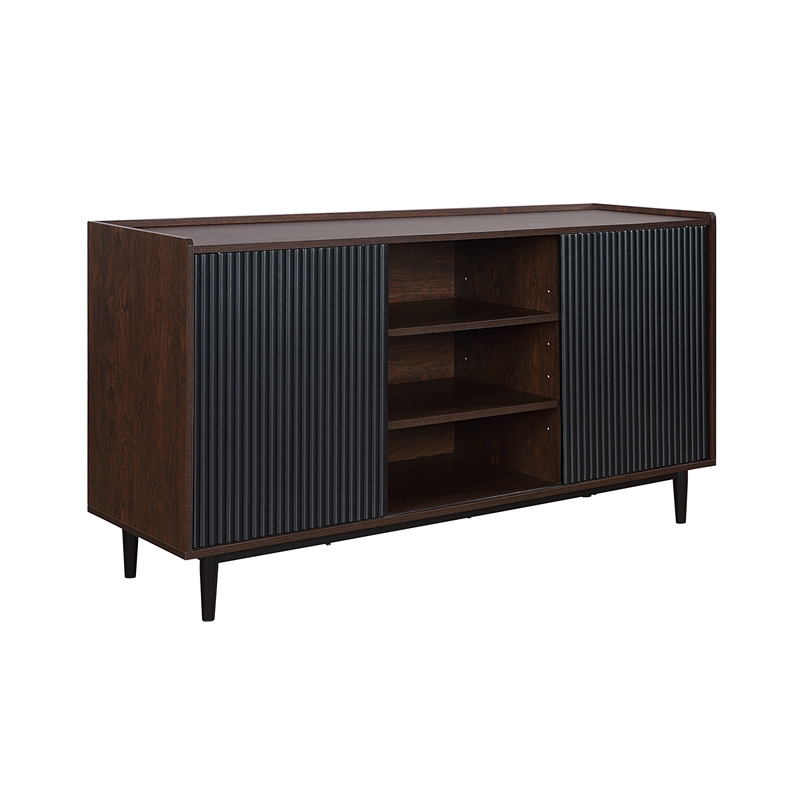 Duane Sideboard made from Engineered Wood in Dark Brown and Black