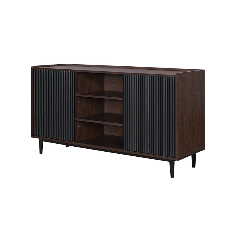 Duane Sideboard made from Engineered Wood in Dark Brown and Black
