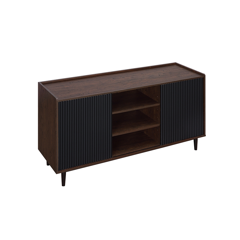 Duane Sideboard made from Engineered Wood in Dark Brown and Black
