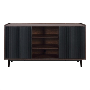 Duane Sideboard made from Engineered Wood in Dark Brown and Black