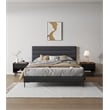 Duane Nightstand from Engineered Wood in Dark Brown and Black - Set of 2