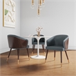 Reeva Dining Chair from Engineered Wood in Walnut and Graphite Gray- Set of 2