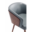 Reeva Dining Chair from Engineered Wood in Walnut and Graphite Gray- Set of 2