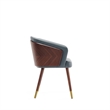 Reeva Dining Chair from Engineered Wood in Walnut and Graphite Gray- Set of 2