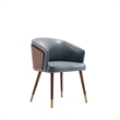 Reeva Dining Chair from Engineered Wood in Walnut and Graphite Gray- Set of 2