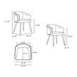Reeva Dining Chair from Engineered Wood in Walnut and Cream- Set of 2