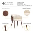 Reeva Dining Chair from Engineered Wood in Walnut and Cream- Set of 2