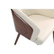 Reeva Dining Chair from Engineered Wood in Walnut and Cream- Set of 2