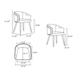 Reeva Dining Chair from Engineered Wood in Walnut and Camel - Set of 2