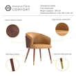 Reeva Dining Chair from Engineered Wood in Walnut and Camel - Set of 2