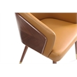 Reeva Dining Chair from Engineered Wood in Walnut and Camel - Set of 2