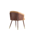 Reeva Dining Chair from Engineered Wood in Walnut and Camel - Set of 2