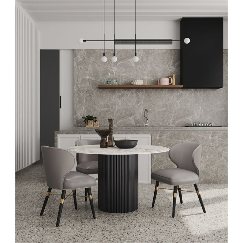 Strine Dining Chair in Dark Taupe - Set of 2