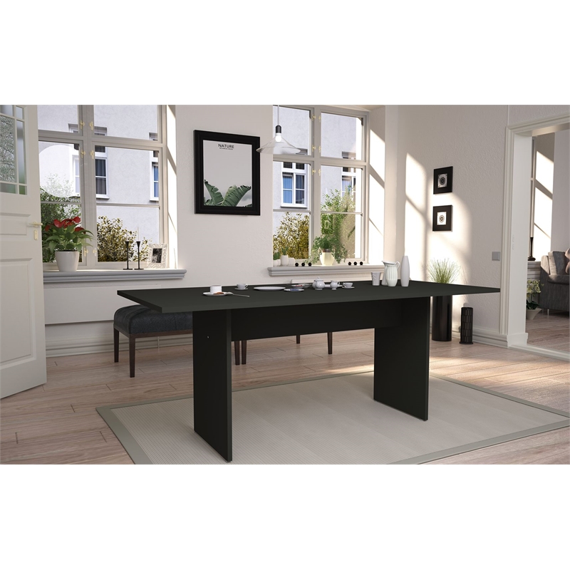 Manhattan Comfort NoMad 67.91 Dining Table from Engineered Wood in Gray