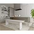 Manhattan Comfort NoMad 67.91 Dining Bench from Engineered Wood in White