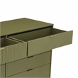 DUMBO 10-Drawer Double Tall Dresser from Engineered Wood in Olive Green