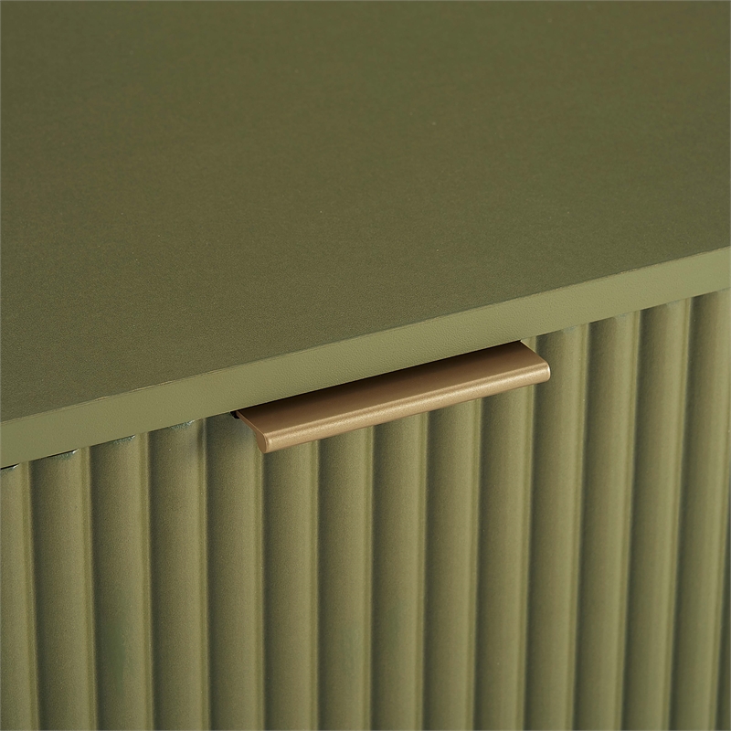 DUMBO 10-Drawer Double Tall Dresser from Engineered Wood in Olive Green