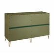 DUMBO 10-Drawer Double Tall Dresser from Engineered Wood in Olive Green