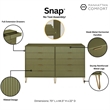 DUMBO 10-Drawer Double Tall Dresser from Engineered Wood in Olive Green
