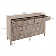 DUMBO 10-Drawer Double Tall Dresser from Engineered Wood in Gray