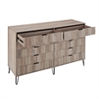 DUMBO 10-Drawer Double Tall Dresser from Engineered Wood in Gray