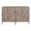 DUMBO 10-Drawer Double Tall Dresser from Engineered Wood in Gray