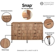 DUMBO 10-Drawer Double Tall Dresser from Engineered Wood in Golden Brown