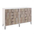 DUMBO 10-Drawer Double Tall Dresser from Engineered Wood in Multi-Color