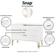 2-Piece DUMBO Standard 3-Drawer Dresser and DUMBO 1.0 Nightstand in White