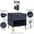 2-Piece DUMBO Standard 3-Drawer Dresser and DUMBO 1.0 Nightstand in Blue