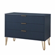 2-Piece DUMBO Standard 3-Drawer Dresser and DUMBO 1.0 Nightstand in Blue