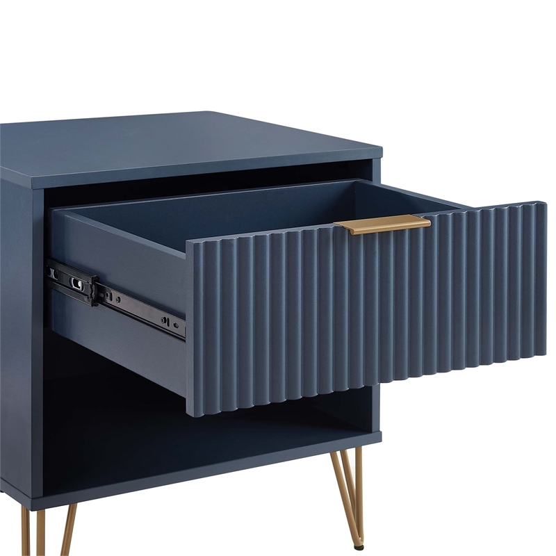 2-Piece DUMBO Standard 3-Drawer Dresser and DUMBO 1.0 Nightstand in Blue