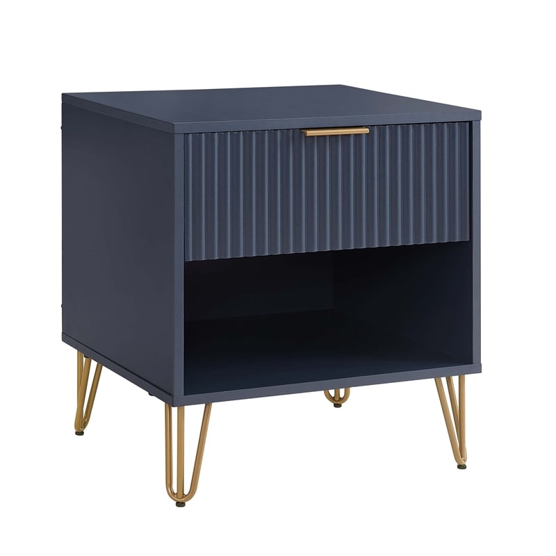 2-Piece DUMBO Standard 3-Drawer Dresser and DUMBO 1.0 Nightstand in Blue
