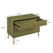 2-Piece DUMBO Standard 3-Drawer Dresser and DUMBO 1.0 Nightstand in Olive Green