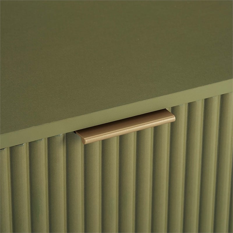 2-Piece DUMBO Standard 3-Drawer Dresser and DUMBO 1.0 Nightstand in Olive Green