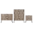 3-Piece DUMBO 5-Drawer Tall and 3-Drawer Dresser & Nightstand in Multi-Color