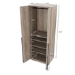 Lee 3-Piece Module Wardrobe Closet from Engineered Wood in Rustic Gray