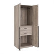 Lee 3-Piece Module Wardrobe Closet from Engineered Wood in Rustic Gray