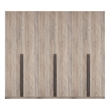 Lee 3-Piece Module Wardrobe Closet from Engineered Wood in Rustic Gray