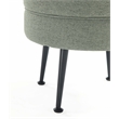 Manhattan Comfort Bailey Ottoman in Sage Green with Solid Wood Base &Black Feet