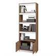Manhattan Comfort Ratzer Bookcase from Engineered Wood in Brown and White
