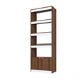 Manhattan Comfort Ratzer Bookcase from Engineered Wood in Brown and White