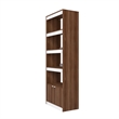 Manhattan Comfort Ratzer Bookcase from Engineered Wood in Brown and White