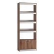 Manhattan Comfort Ratzer Bookcase from Engineered Wood in Brown and White