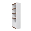 Manhattan Comfort Ratzer Bookcase from Engineered Wood in White and Brown