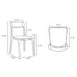 Moderno Stackable Dining Chair from Solid Wood in Walnut and Black- Set of 4