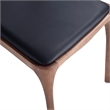 Moderno Stackable Dining Chair from Solid Wood in Walnut and Black- Set of 4