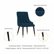 Manhattan Comfort Eda Dining Chair from Solid Wood in Midnight Blue  - Set of 2